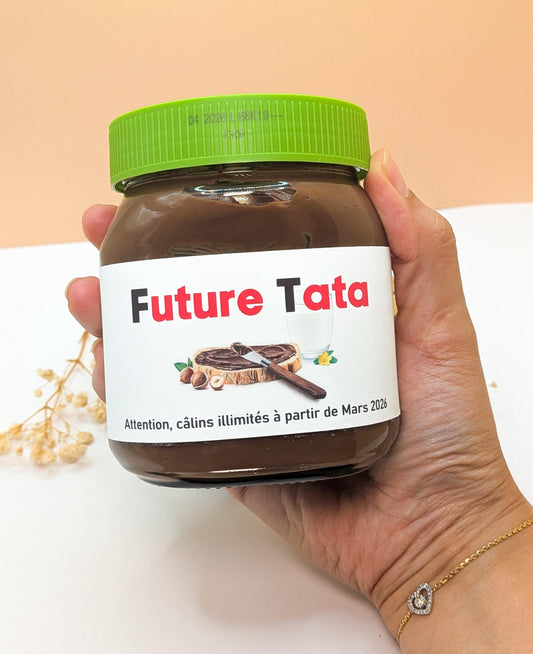 Étiquette Nutella personnalisée – annonce grossesse originale