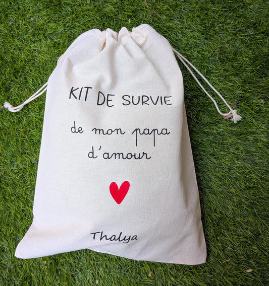 Kit de Survie Futur Papa / Future Maman – Pochon Personnalisé pour Naissance et Maternité | Cadeau Original
