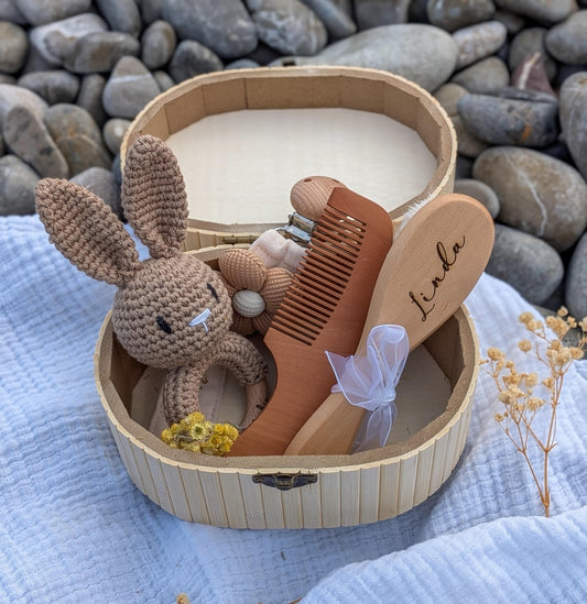 Boîte Souvenir Bébé Personnalisée – Coffret Bambou Cadeau Naissance ou Baptême