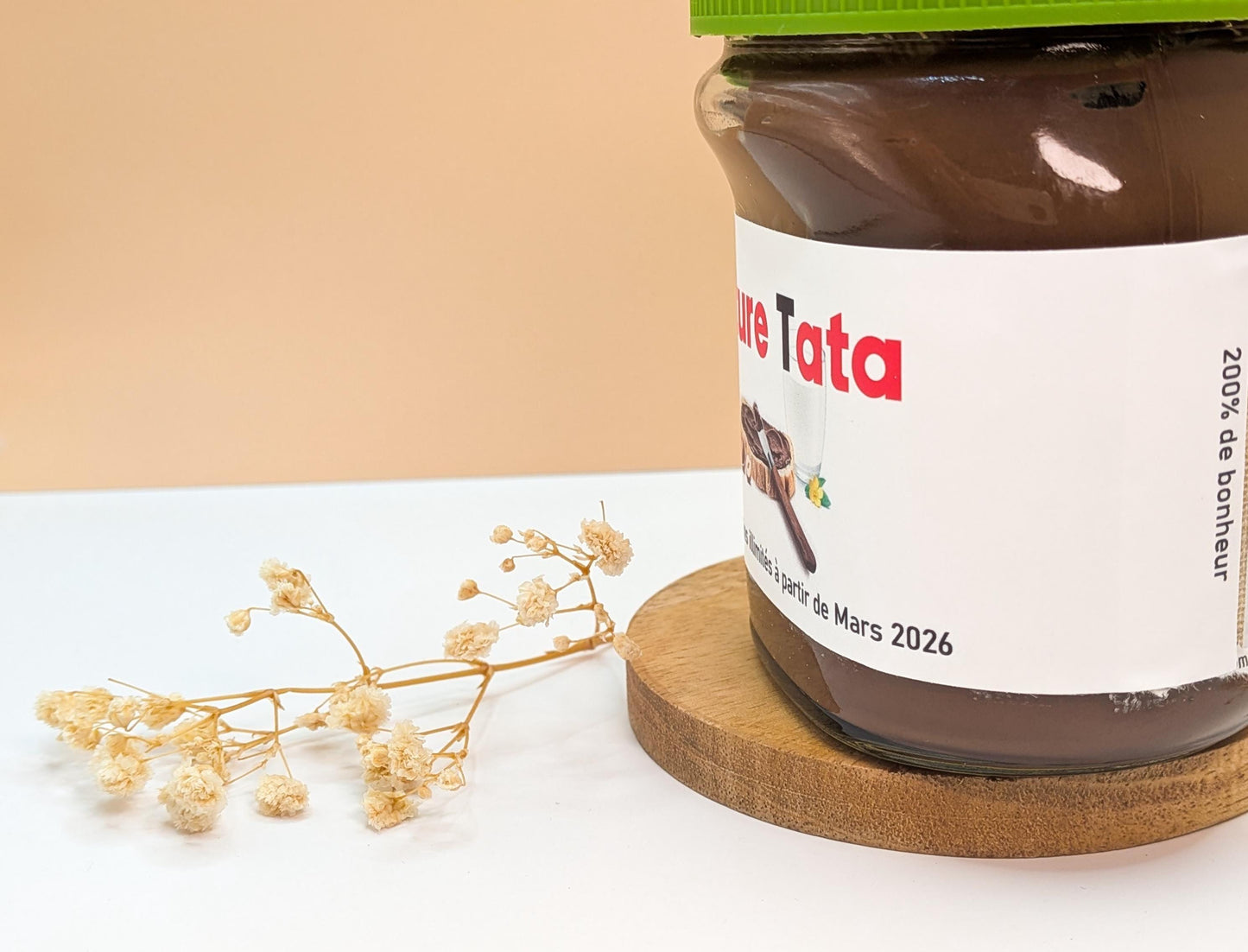 Étiquette Nutella personnalisée – annonce grossesse originale