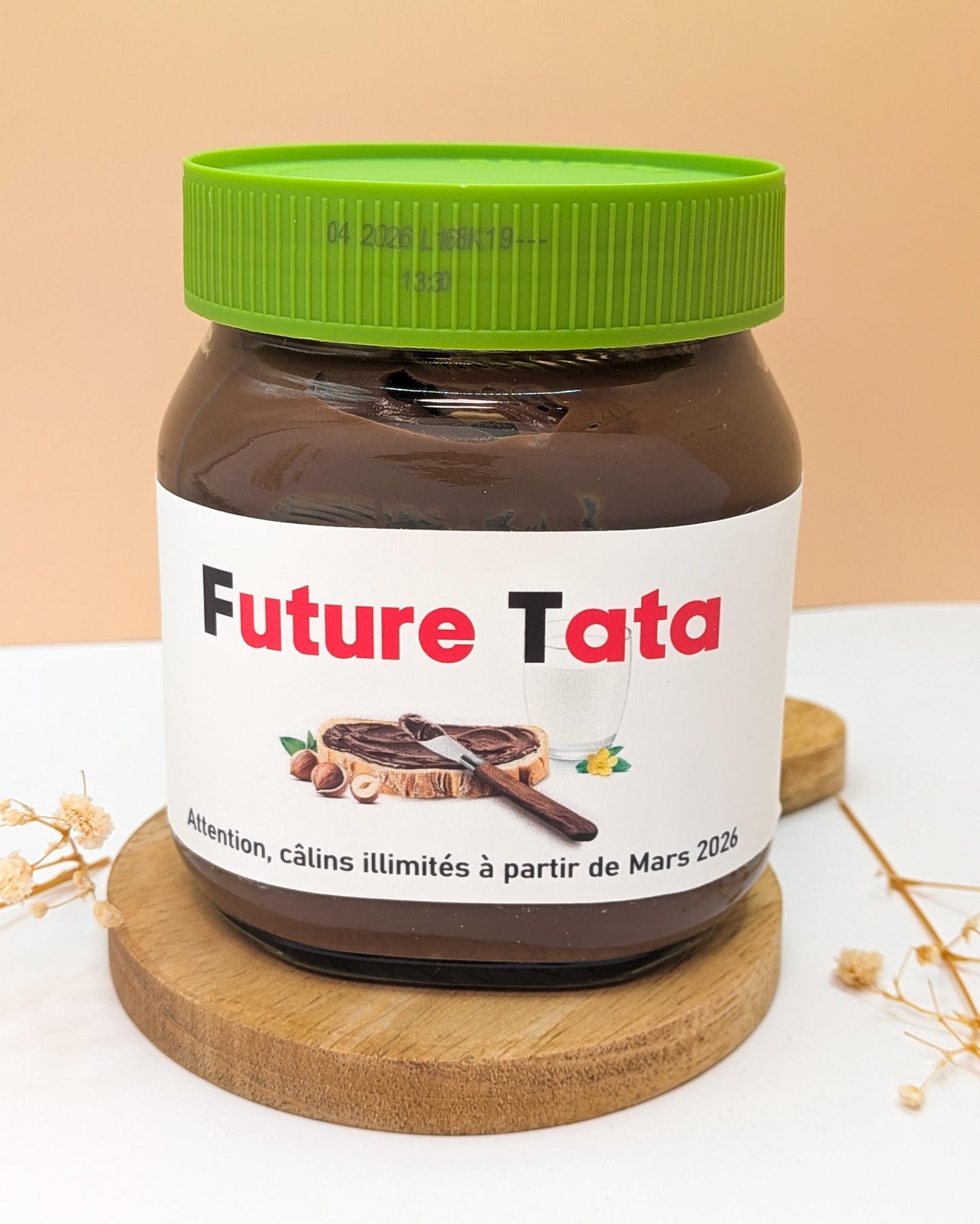 Étiquette Nutella personnalisée – annonce grossesse originale