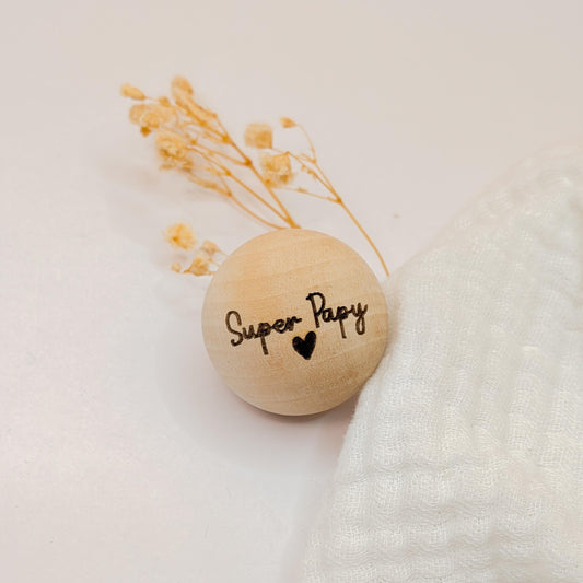 Cochonnet en bois personnalisé – cadeau papa, papy ou parrain
