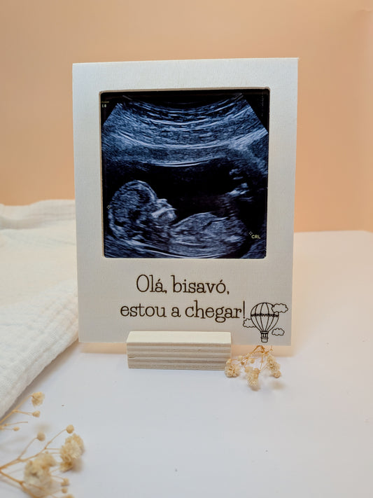 Annonce de grossesse personnalisée – Cadre photo original avec échographie