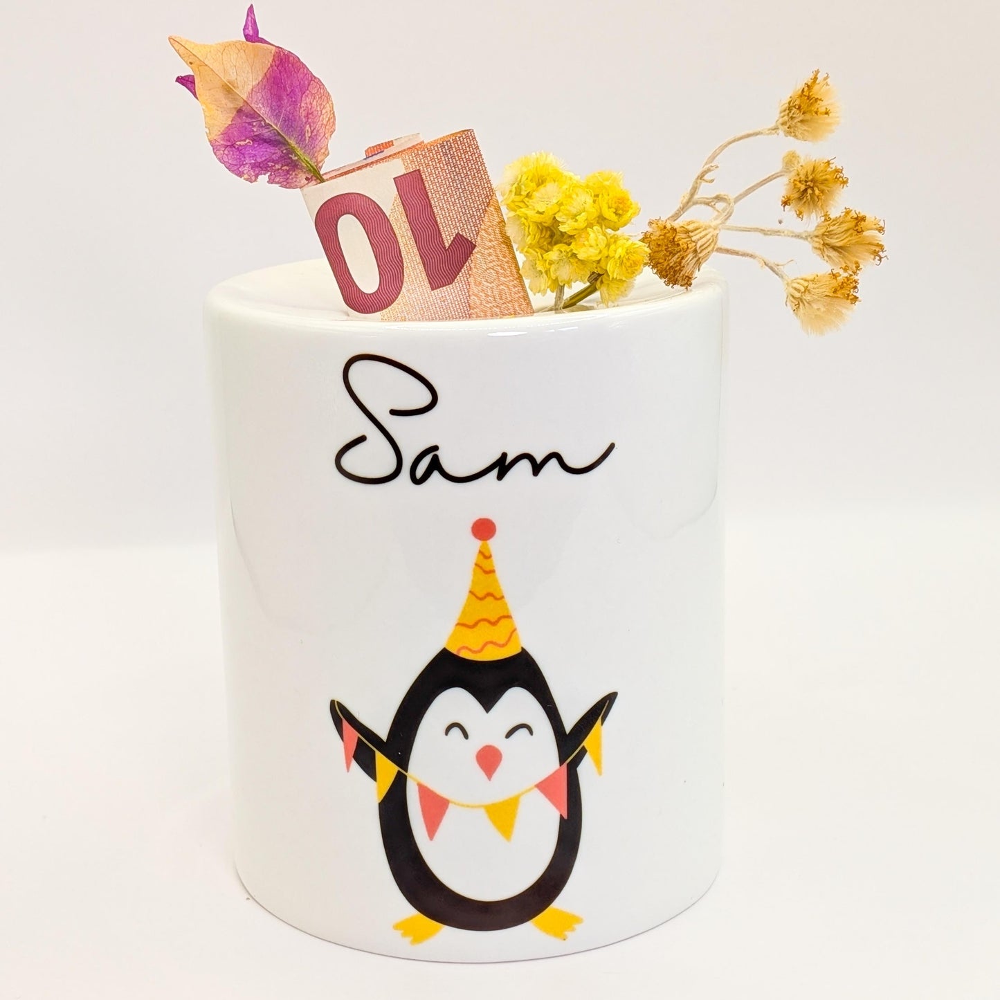 Tirelire Enfant Personnalisée en Céramique – Prénom & Plusieurs Dessins au Choix | Cadeau Unique Noël, Anniversaire, Rentrée