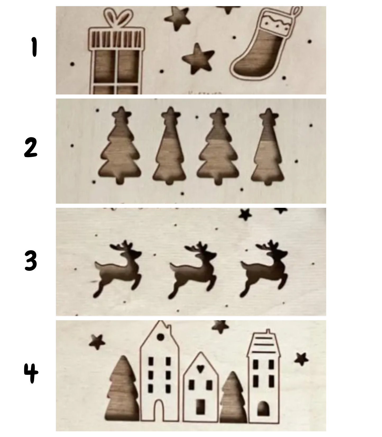 Carte cadeau Noël en bois personnalisée - Porte-billet original - Cadeau en espèces