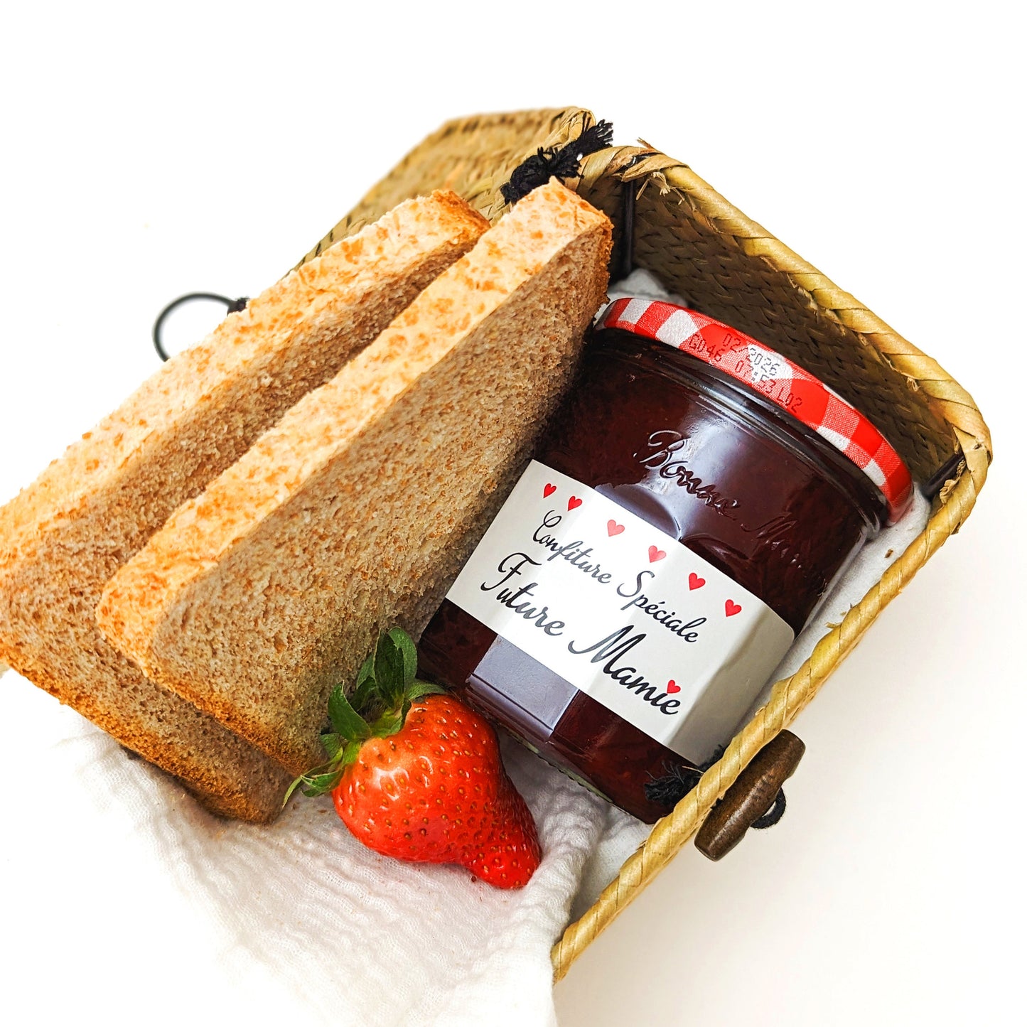 Étiquette Pot de Confiture Personnalisée – Annonce de Grossesse Originale pour Mamie, Papi, Parrain, Marraine et Grands-Parents