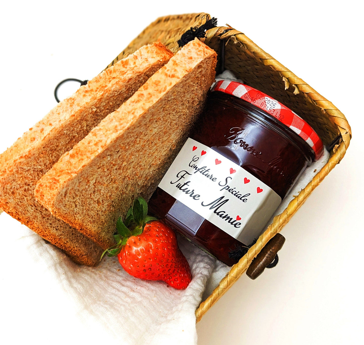 Étiquette Pot de Confiture Personnalisée – Annonce de Grossesse Originale pour Mamie, Papi, Parrain, Marraine et Grands-Parents