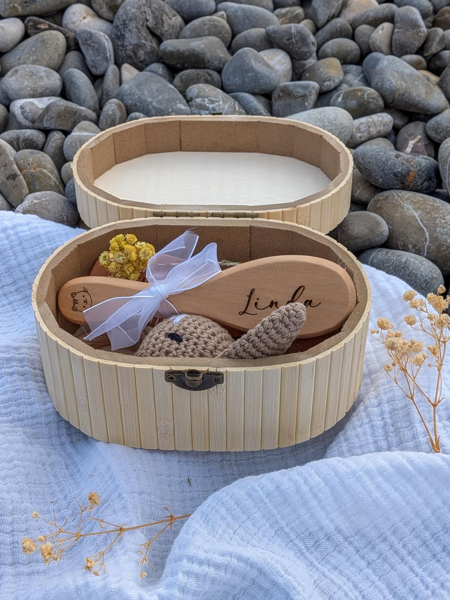 Boîte Souvenir Bébé Personnalisée – Coffret Bambou Cadeau Naissance ou Baptême