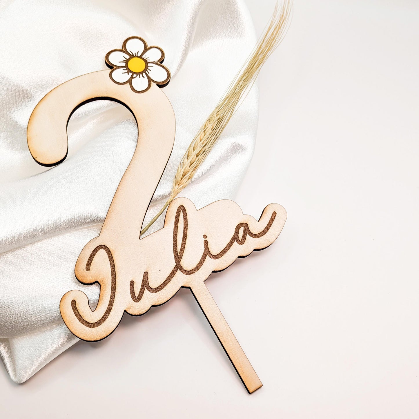 Cake topper : dinosaure-licorne/ Décoration gâteau d'anniversaire en bois pour enfant