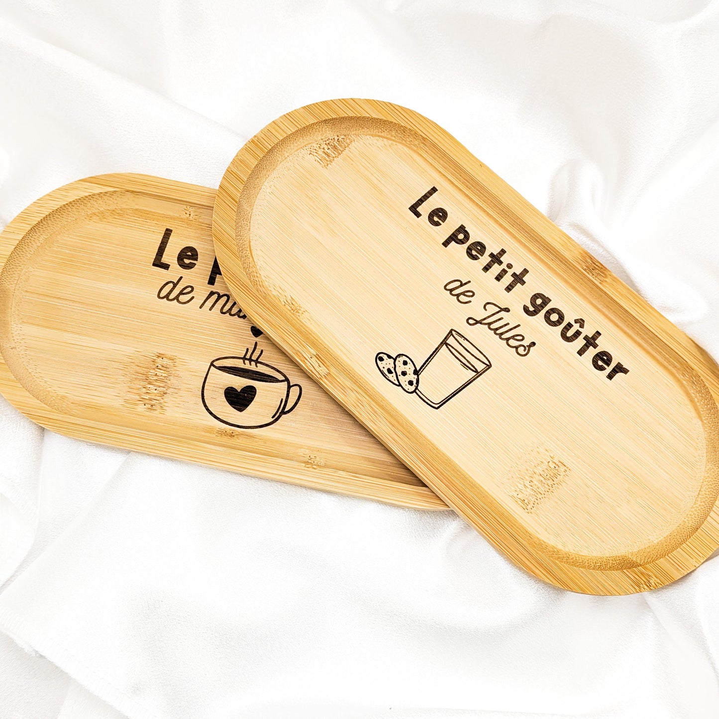 Plateau de thé/café/gâteaux/goûter personnalisé / Fête des grands mères / cadeau gravé pour toute la famille.