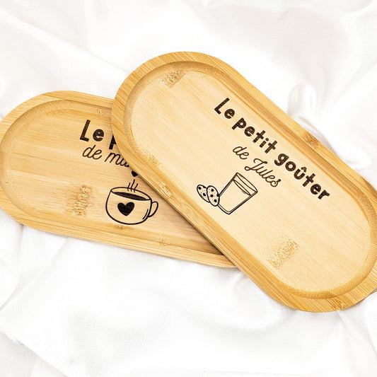Plateau de thé/café/gâteaux/goûter personnalisé / Fête des grands mères / cadeau gravé pour toute la famille.