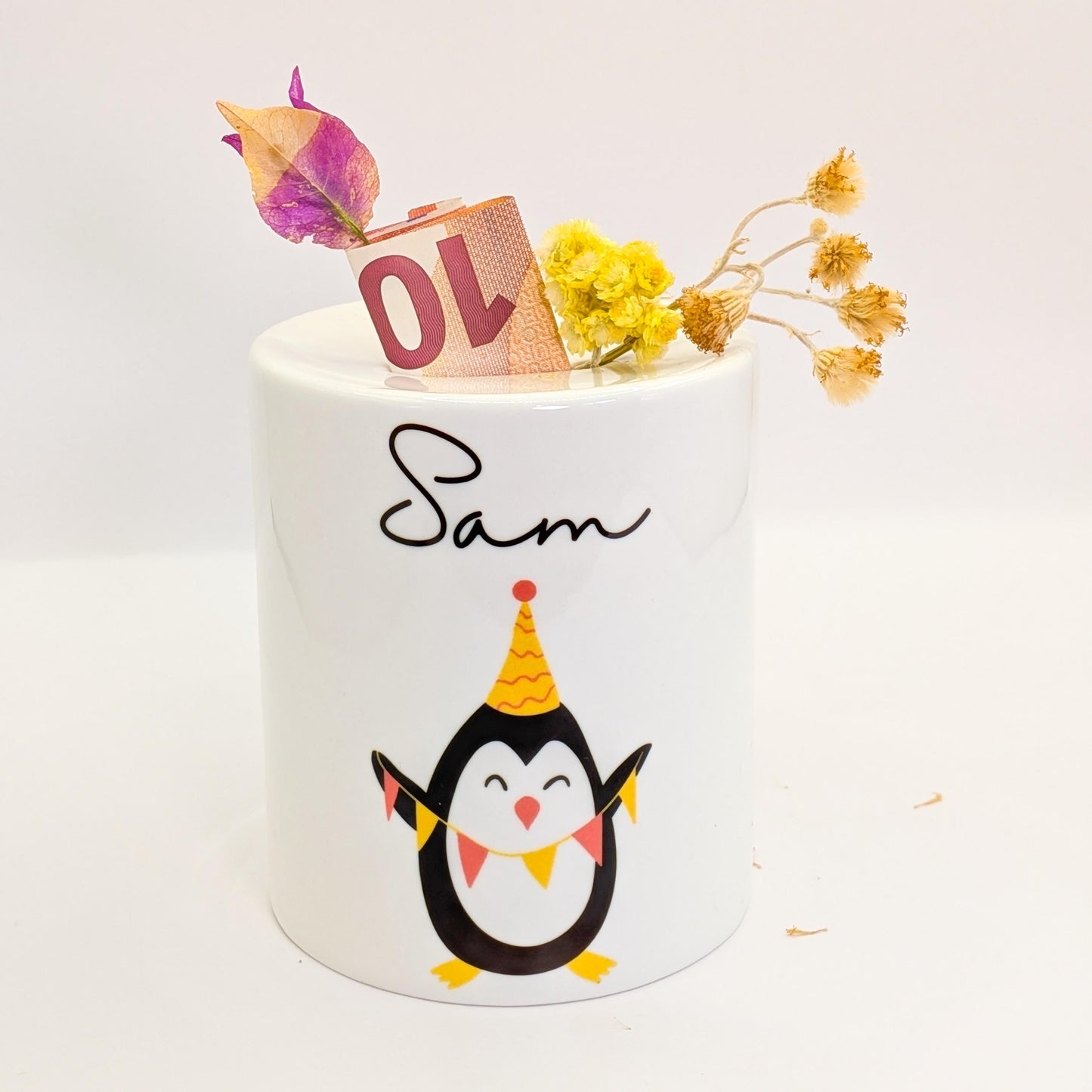 Tirelire Enfant Personnalisée en Céramique – Prénom & Plusieurs Dessins au Choix | Cadeau Unique Noël, Anniversaire, Rentrée