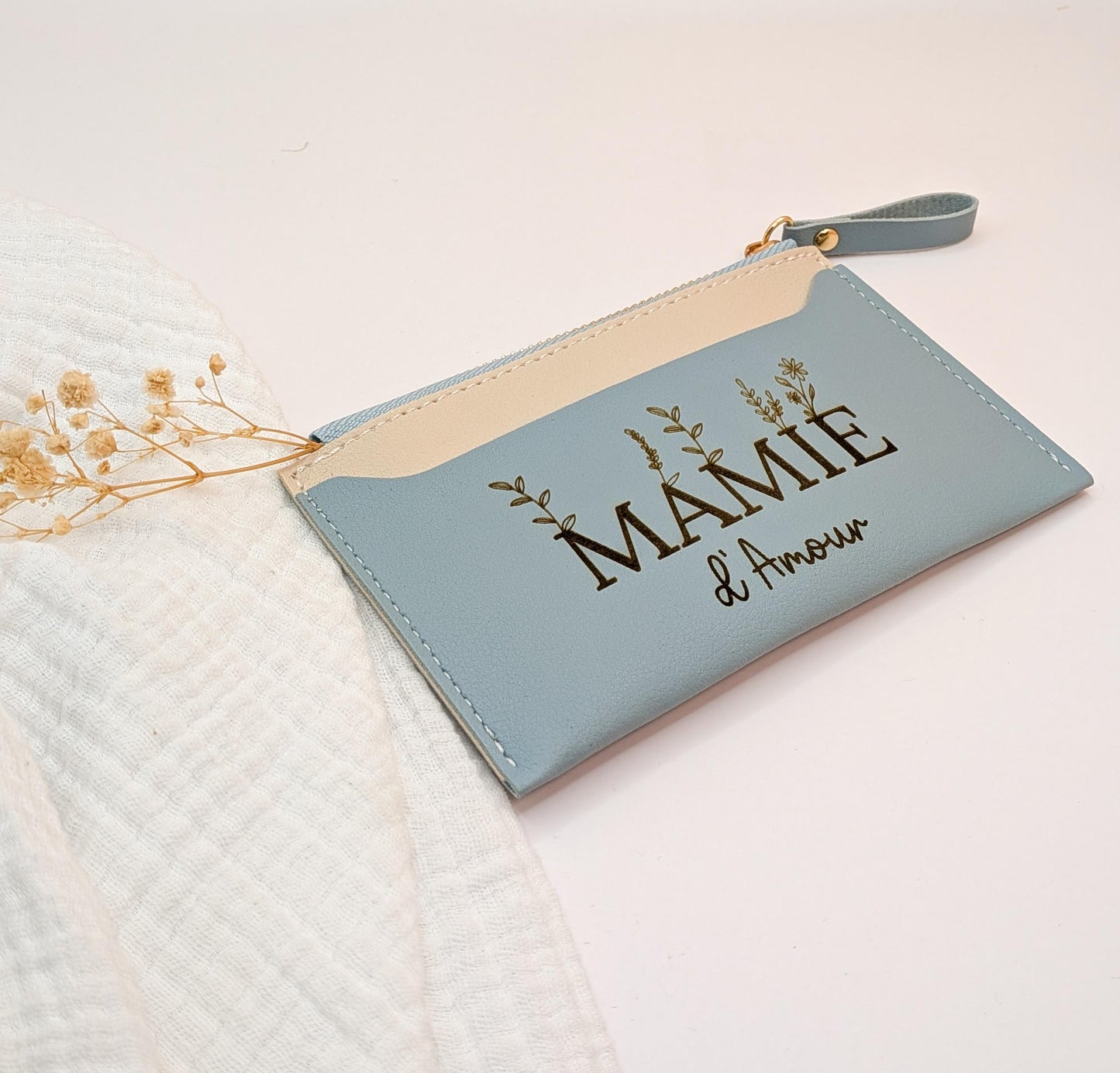 Portefeuille Gravé Personnalisé pour Femme – Cadeau Maman, Mamie ou Amie | Porte-Monnaie Fête des Mères Original