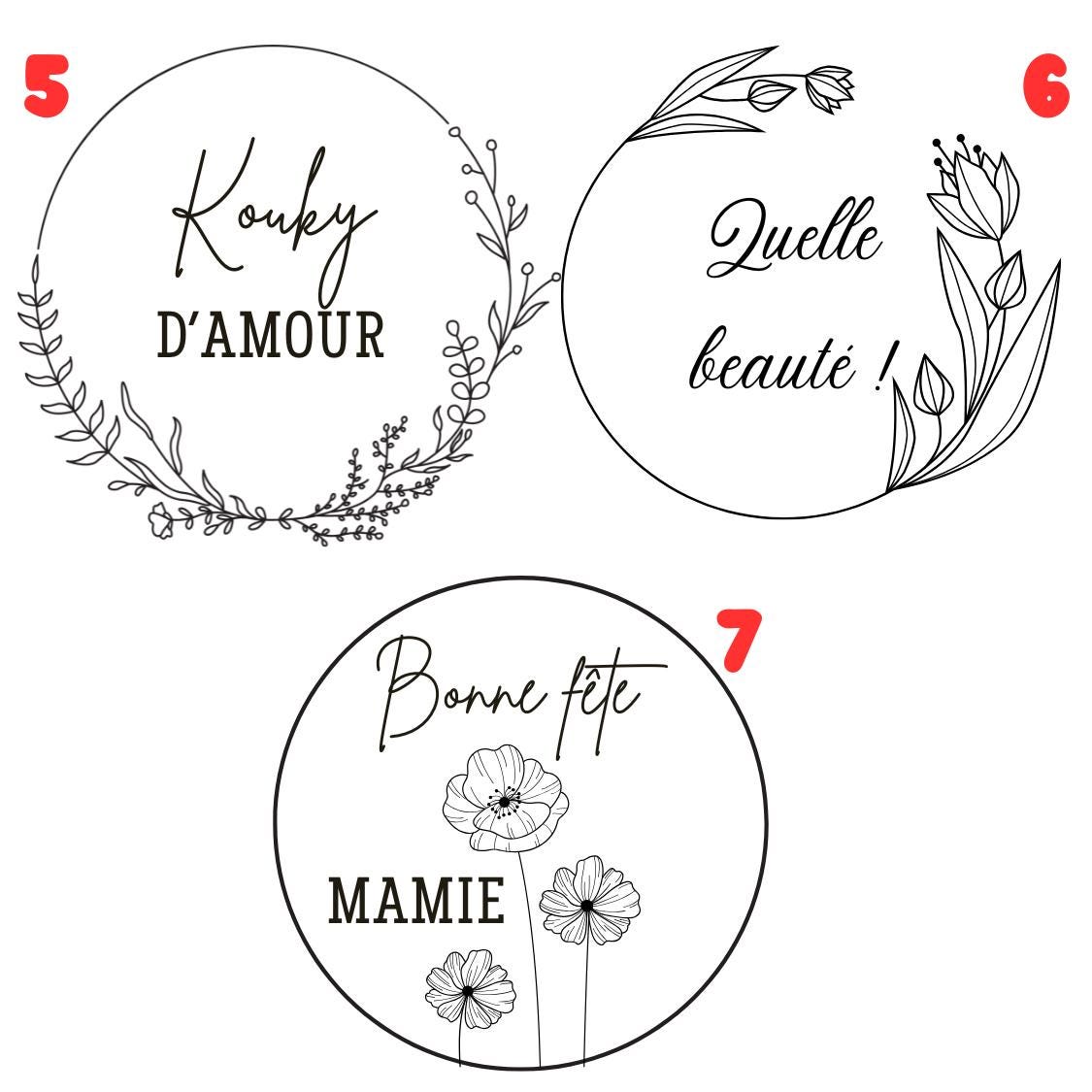 Miroir de poche en bois personnalisé – Cadeau Maman, Mariage, Maîtresse