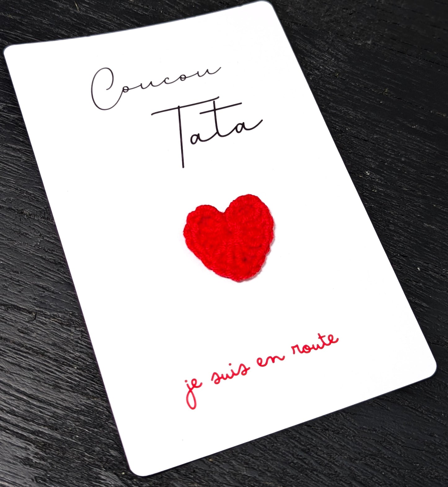 Tableau personnalisé annonce de grossesse- Carte pour annoncer la grossesse avec cœur