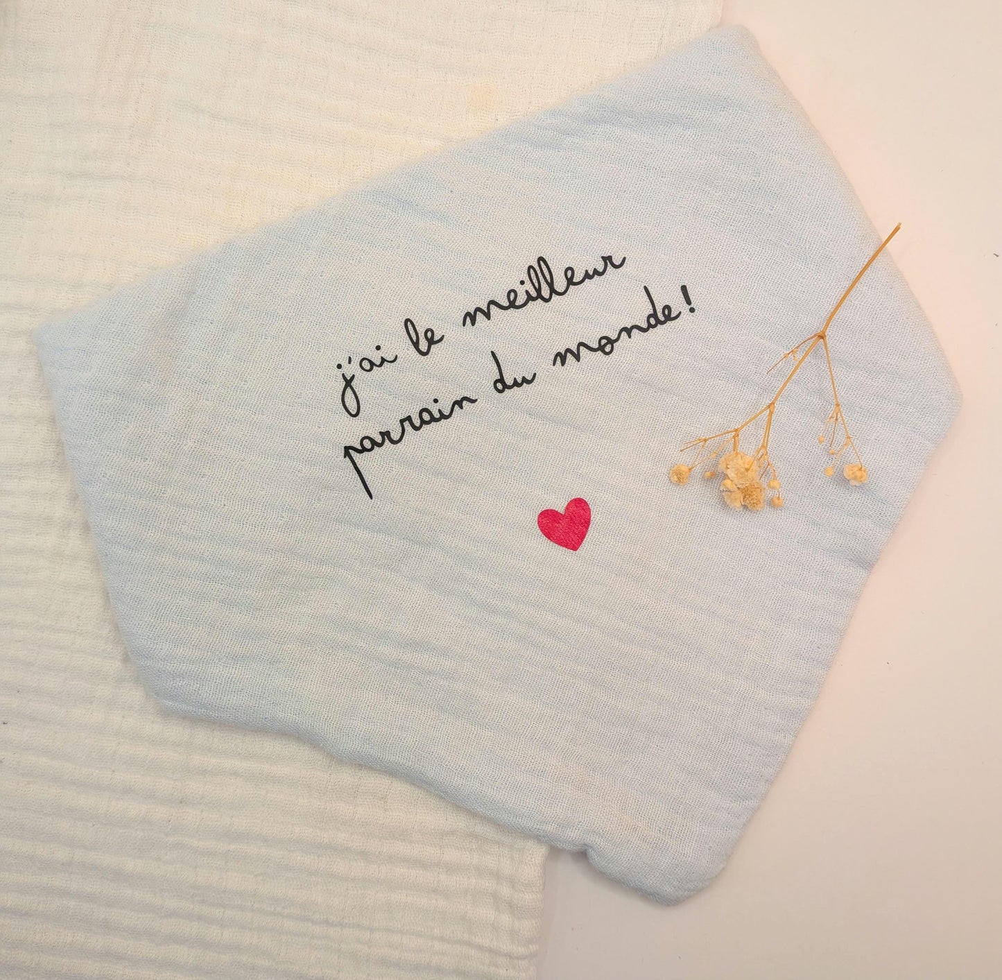 Bavoir à personnaliser pour bébé/ cadeau maman, papa,parrain et marraine.