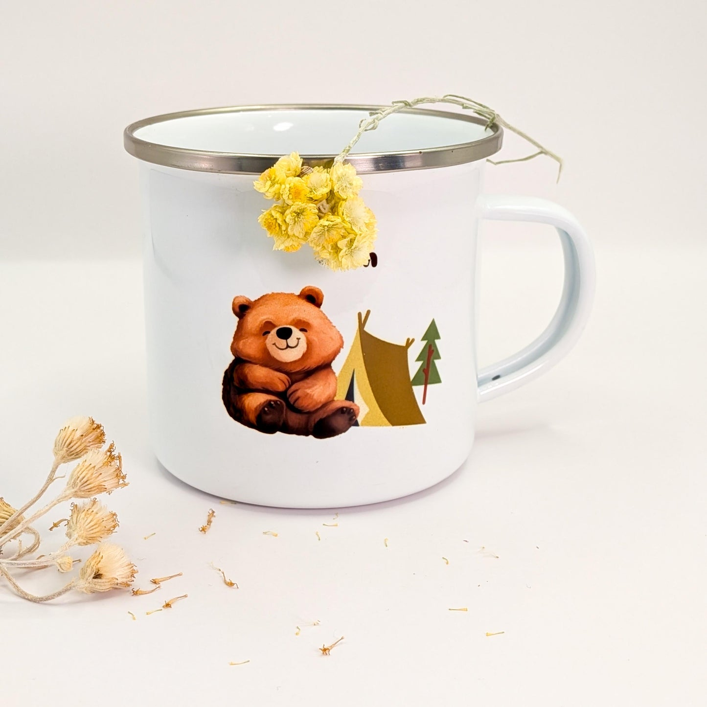 Mug Enfant Personnalisé – Tasse Émaillée avec Prénom et Dessin au Choix | Cadeau Naissance, Anniversaire ou École