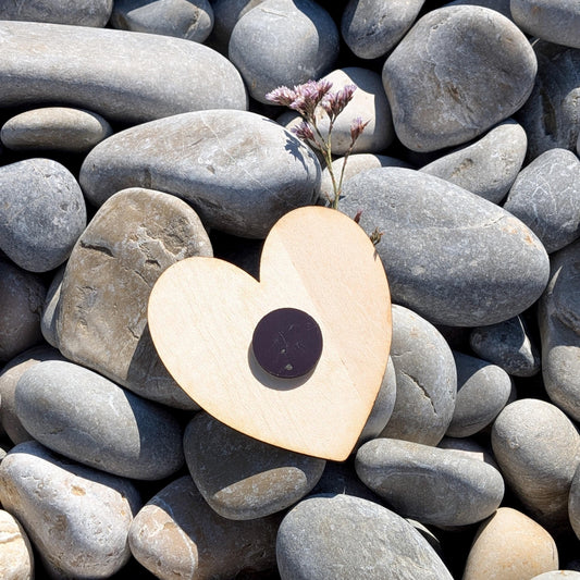 Magnet Cœur en Bois Personnalisé – Annonce de Grossesse Originale | Cadeau Futurs Grands-Parents, Mamie, Papy ou Parrain